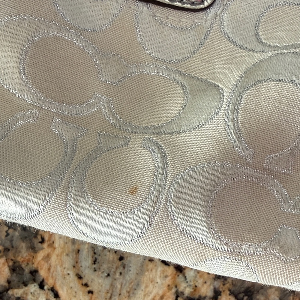 Coach Silver and Cream Crossbody  Bag - Picture 7 of 10
